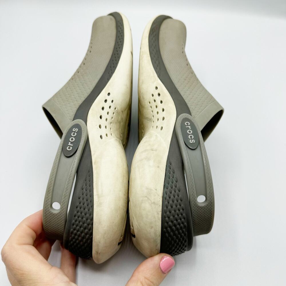Crocs LiteRide 360 Clogs Slip On Unisex Shoes Gray Cream Womens 10 - Picture 4 of 9